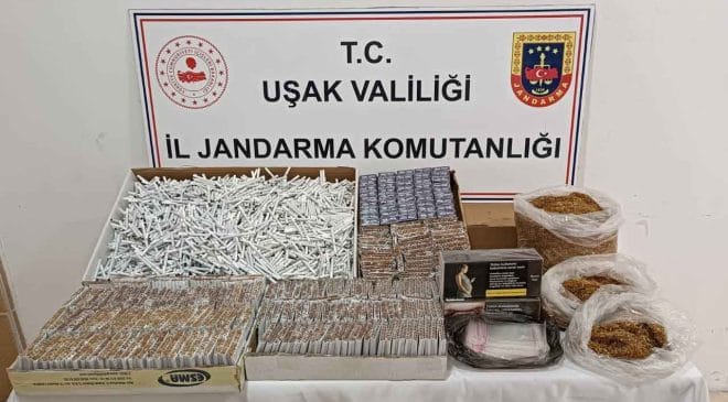 Uşak’ta Jandarma’dan Kaçak Tütün Operasyonu