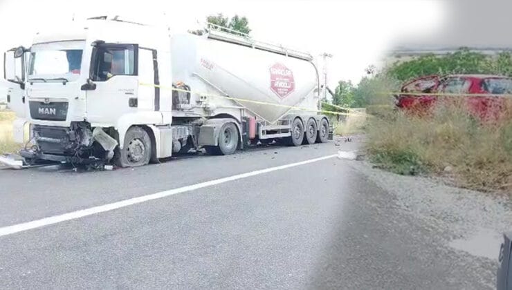 Uşak’ın Eşme İlçesinde Tankerle Çarpışan Otomobilin Sürücüsü Öldü